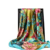 Шарфы 90 90 см, роскошный брендовый квадратный шарф, модный пляжный женский шелковый платок на голову, весна-лето, шаль, женский платок, бандана, глушитель, хиджаб
