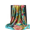 90 90cm marca de luxo lenço quadrado moda praia feminina cabeça envoltório de seda primavera verão xale senhoras foulard bandanna silenciador hijab