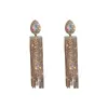 Dangle Lustre Noir Coloré Goutte D'eau Cristal Boucles D'oreilles Surdimensionné Long Gland Strass Boucle D'oreille Pour Les Femmes Déclaration BijouxDangle Loin