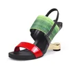 Sandálias mistas de dilalula salto de salto alto gladiador de cores de alta cor 2022 Datação de festas de verão femininas Sapatos Womanansandals 882 949