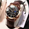 Poedagar Men Kijkt Mode Leather Waterdichte Luminous polshorloge Top Brand Luxury Mens Quartz Relogio Masculino 220530