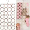 9 28 Ring Scarf Shawl Scarves Holder hanger Foldable Tie Belt Hook Organizer Rattan Weave Wardrobe Storage Holder Display Rack