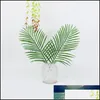 Decorative Flowers Wreaths Festive Party Supplies Home Garden 6Pcs Craft Wedding Decor Cycas Leaves Faux Fern For Office Tropical Artifici