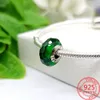 la nouvelle collection de printemps populaire cristal vert trèfle à quatre feuilles perle fleur pendentif bijoux clip convient au bracelet pandora s925 bijoux en argent cadeau