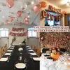 Golden Balloon Birthday Set Party Decoration Supplies Rose Gold Balloons Rain Silk Decoration Set