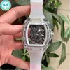 시계 손목 시계 디자이너 남성의 비즈니스 투명 자동 기계식 Richa 시계 패션 트렌드 중공 고무 분쇄기 발광