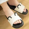 Slippers slides beach shoes cute bear ear home indoor slippers non-slip soft sole couple sandals