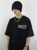 Camisetas Masculinas Oversize T-Shirt Streetwear Vintage Skeleton Graphic Printing Tops Manga Curta Homens Verão Venda Tee Para Mulheres