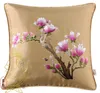 Almofada/travesseiro decorativo bordado chinês algodão puro mantolia flores presentes almofada de moda jc00 cushion/decorativo