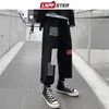 Lappster Men Patcwork Korean Harem Pants Mens Chic Harajuku черные спортивные штаны бегают мужчинам хип -хоп повседневные грузовые штаны 201128