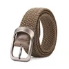 Zld mannen en vrouwen elastische stof geweven casual riem pin gesp listable rek wilde canvas eenvoudige stijlvolle riem 220712