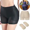 Butt Lifter Hip Enhancer Pads Unterwäsche Shapewear Gepolsterte Steuer Höschen Shaper Booty Fake Pad Briefs Boyshorts Push Up Hüfte Y220411