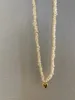 Chokers Minar clásico Collar de gargantilla de perlas de agua dulce natural para mujeres Collar colgantes de bola de color de oro