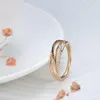 Clusterringe 18 Karat Roségold Ring für Frauen Natürlicher Diamant mit Schmuck Anillos de Bizuteria Mujer Edelstein BoxCluster
