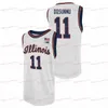 Maglia da basket A3740 Illinois Fighting Illini NCAA College 11 Ayo Dosunmu 21 Kofi Cockburn 1 Trent Frazier 44 Adam Miller 33 Coleman Hawkins 1