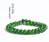 Дорогие подлинные натуральные нефритовые шпинат зеленые и шины для ожерелья для мужчин для мужчин.