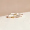 Anillos de boda 2 unids corazón romántico para las mujeres infinito amor cristal circón bowknot letra 8 anillo apilable joyería de compromiso regalo boda