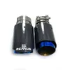 1 st avseende av avgasspets Blue Pipe Glossy Plain Carbonffler Pipe för BMW Benz Audi Porsche CX-4 E71 E46 E60 E90