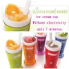 Tragbare Slush Shake Maker Cup Tumblers Smoothie Eis Creme Formen einfrieren Popsicle Löffel Selbst gemachter Saft Sommer coole kreative Tassen