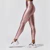 Bayan Metalik Parlaklık Yoga Pantolon Elastik Seksi Parlak Spor Giyim Spor Tayt Yüksek Bel Spor Spor Giyim Y2K 220627