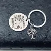 Anahtarlıklar paslanmaz çelik karahindiba anahtar kolye ağaç zincirleri mücevher çanta cazibesi anahtarlar astarlar öğretmenler günü hediye