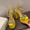 2022 NOWOŚĆ KOBIETY BOWNNOT Pumps Retro Mary Janes Chunky Heels Sandały Spring Platforma Dress Party Wedding Woman Sandals Y220409