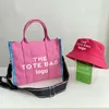 Bolsa de ombro Marc The Tote Bag Mulheres Canvas Bolsa Designer Shopping Designer Ombro Messenger Beach Handbag 220803