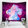 Quarto em casa Sala de estar decorativa Psicodélica Cogumelos Abstract Tapestry Art Deco Blanket Curtains J220804