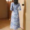 Vêtements ethniques asiatiques robe élégante décontracté robe d'été ample pour les femmes respirant coton lin vêtements Hanbok style Costume