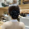 S3076 Gioielli per capelli Bowknot Copricapo Tornante Donna Hairclip High Sense Filato di seta Camelia Ball Head Lazy Magic Twist Clip Pettinatura Artefatto