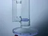 Szklane bongo do fajki wodnej 18 mm połączone z fioletowym cfl i czystą dużą ilością