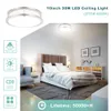 ROMWISH LED Ceiling Light Fixture 30W 10 Inch Dimmable Flush Mount Ceiling Lights with Remote Control 3000-5000K Changeable for Bedroom Kitchen Bathroom Stairwell