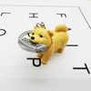 Keychains 1Pc Cute Simulation Dog Pet Key Ring Keychain Resin Small Animal Keyring Pendant Charm Bag Decor Jewelry K22Keychains Emel22