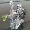 Glazen water bong schattige rig mini bongs heady pijp waterpijp 10 mm vrouwelijke joint snais vorm bubbler recycler pijpen dab rigs craftbong