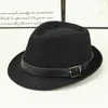 Berets Fashion Fedoras мужской женский ремень пряжка джазовая шляпа лето в ретро -шап