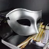 Forniture per feste Maschera mezza faccia da uomo Gentleman Jazz Performance Mask Celebrazione di Halloween decorare LK207