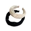 Mode vrouwen hoofdband kruis knoop kanten haarband vaste kleur casual tulband meisjes haaraccessoires groothandel