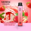 JC Tastefog SQUARE Rechargeable 3500puffs Strawberry Ice Cream Jetable Pod Vape Kit Cigarette Électronique En Gros