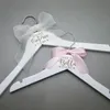 Personalized Wedding Hanger Bridal Shower Gift Engrave Name Wood Bridesmaid Groomsmen Laser Cut Dress 220815