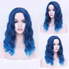 NXY Wigs Wig Women's Long Curly Hair Medium Split Ripple Full Head Set Cos Gradient