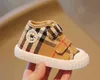 Bébé garçons chaussures Plaid né toile premiers marcheurs bébé semelle chaussures printemps automne infantile antidérapant Sneaker 0-3 ans