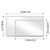 Decorações de interiores Universal Grust-On Car Sun Visor espelho maquiagem Vanidade de vidro espelhado de vidro 11x6.5cm/15x8cm Cosmético para viajar