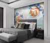 Papel Parede 3D Wallpaper Mural Gravado Flores Murais 3D Foto para sala de estar quarto de tv fundo papéis de parede decoração de alta qualidade Decaração de parede de alta qualidade