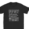 Software Engineer Programming T-Shirt Men Eat Sleep Code Repeat Programmer Developer Awesome Tops T Shirt Camisas 220509