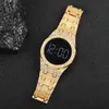 Luxus LED Männer Magnetische Armband Uhr Rose Gold Digitale Drs Uhr Für Frauen Quarz Armbanduhr Ladi Uhr relogio feminino