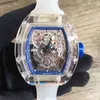 Designer Watches RiichardsMilers Date Mechanics Uxury Wristwatch Wine Barrel RM56-01 Series Automatic Mechanical Crystal Case Tape Ly Ly