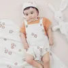 0-24M Pasgeboren kind Baby jongens Kleding Zomer Mouwloze Ropmer Katoen Mouwloze jumpsuit Leuke zoete nieuwgeboren outfits G220521