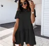 Women's Summer Casual Swing T-Shirt Dresses Beach Cover Up With Pockets Plus Size Loose T-shirt Dress
