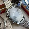 Montre de Luxe 48mm ny kvalitetsvakt B06 B01 NAVITIMER CHRONOGRAP BATTERIE MOTION Quartz Silver Dial Men Watch Stainsteel Steel2021