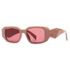 Ins occhiali da sole irregolari alla moda alla moda leopardata per le donne vocazione da spiaggia alla guida di lusso a prova di piccoli raggi UV con astuccio